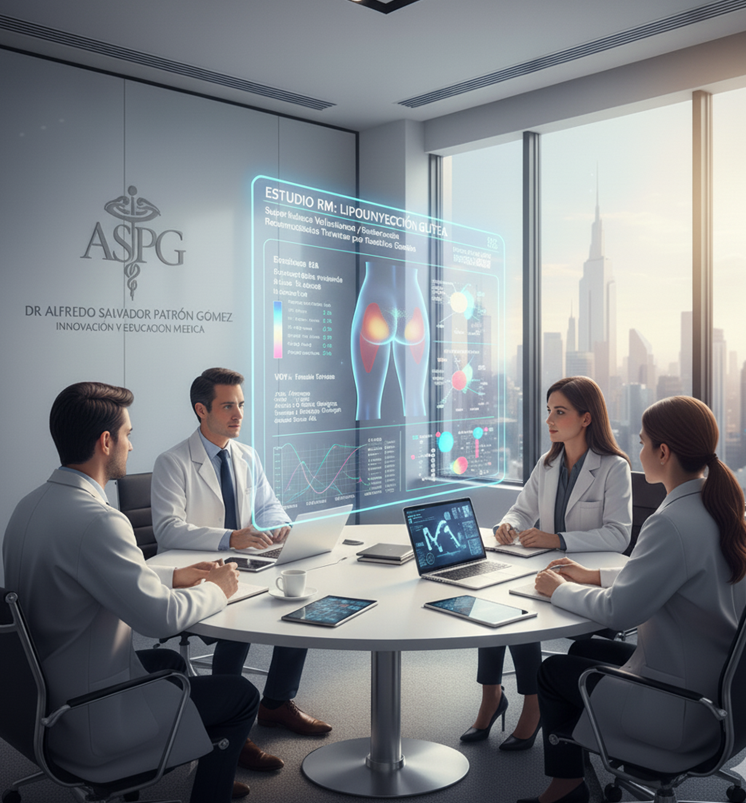 Investigación científica sobre Evaluación magnética de injertos grasos en los glúteos Imágenes Ilustrativa